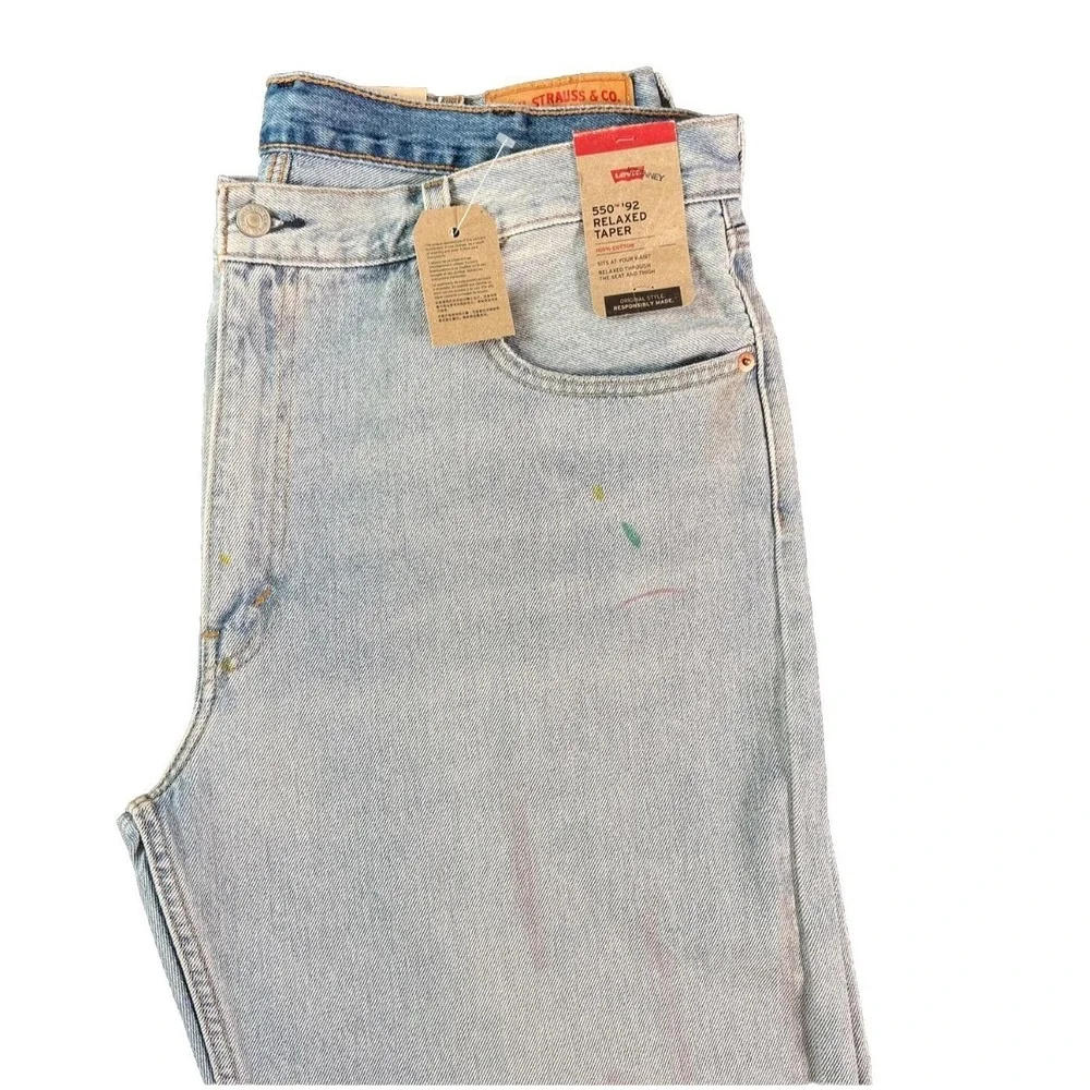 Levi's Men's 550 '92 Relaxed Taper Jeans 33x30 In the Waves Light Wash‎ NEW